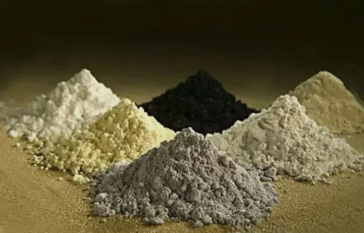 Materiais químicos na indústria de extração de metal rara